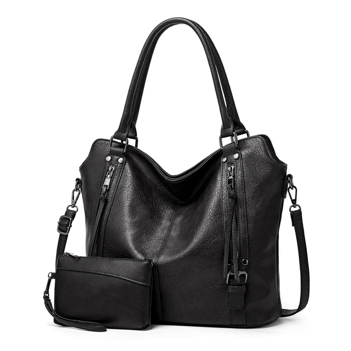 TANTOMI Tote Handbags for Women Black Hobo Handbags Purse and Handbags Shoulder Crossbody Bags for Work Travel Everyday