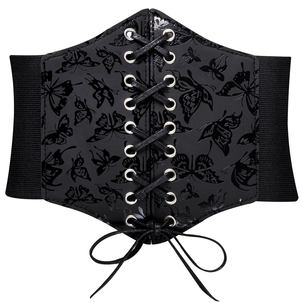 Barry.Wang Women’s Renaissance Corset Belt Lace-up Tied Waspie Wide Elastic Waist Belts for Women