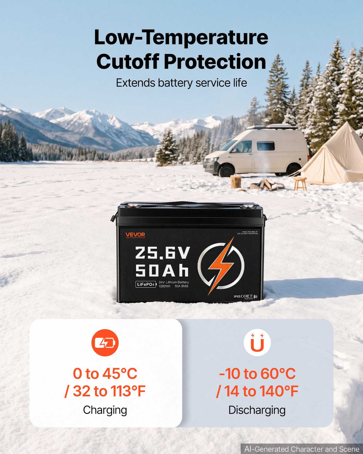 24V 50Ah LiFePO4 Lithium Battery 4000+ Cycles 50A BMS with Bluetooth, 1280Wh Lithium Battery with Low Temperature Protection, Supports 8P2S Connection, for RV, Trolling Motor, Marine, Solar