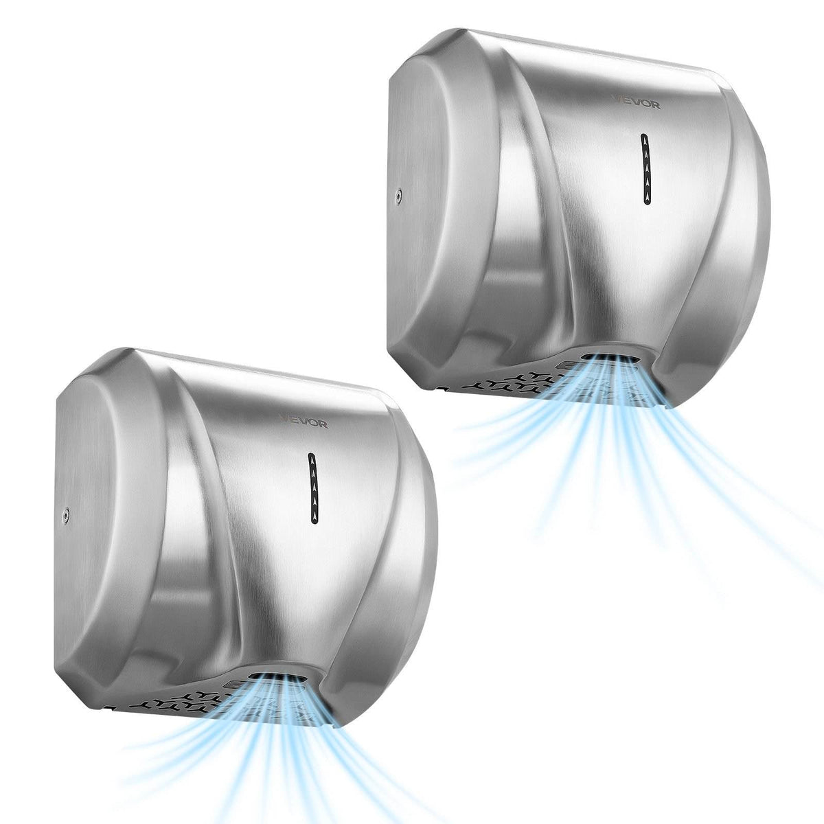 Hand Dryer, 2 Pack 1800W Bathroom Air Hand Dryer, Automatic High Speed with HEPA Filter, Fast Drying, Brushed Stainless Steel, AC110-120V Commercial Wall Mounted for Restroom, Hotel, Office,Home