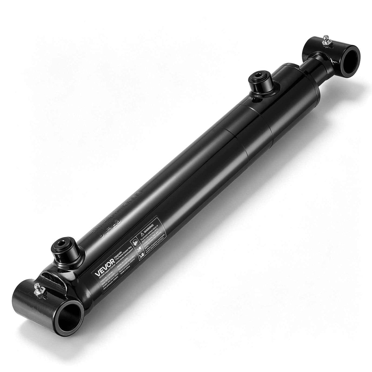 Double Acting Hydraulic Cylinder, 2" Bore x 10" Stroke, Max 3500PSI Hydraulic Cylinder, Heavy-Duty Welded Cross Tube Cylinders with 1" Pin Hole & SAE #6 Port for Agricultural Machinery, Tractors