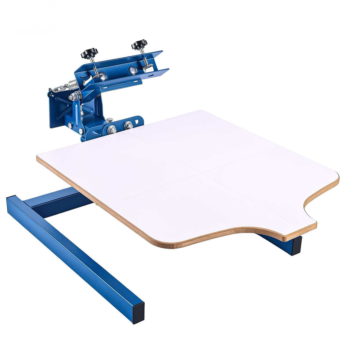 Screen Printing Machine 1 Color 1 Station Silk Screen Printing Press, 21.3 x 17.7 in Platen, Adjustable Tension, Powder-Coated Carbon Steel, for T-shirt Clothing DIY, Home and Commercial Use