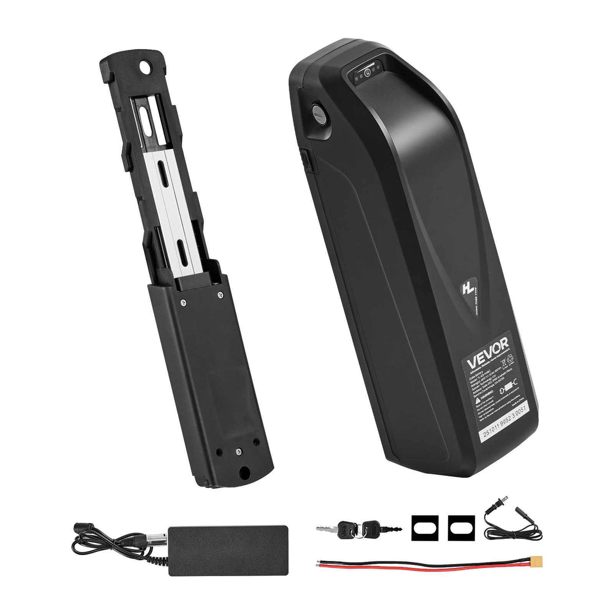 Ebike Battery, 48V 20Ah Electric Bike Lithium Battery Pack with BMS, USB Charge Port, 3A Charger & Lock for 1500W E-Bike Motor, Detachable Electric Bicycle Replacement Kit with Discharge Socket