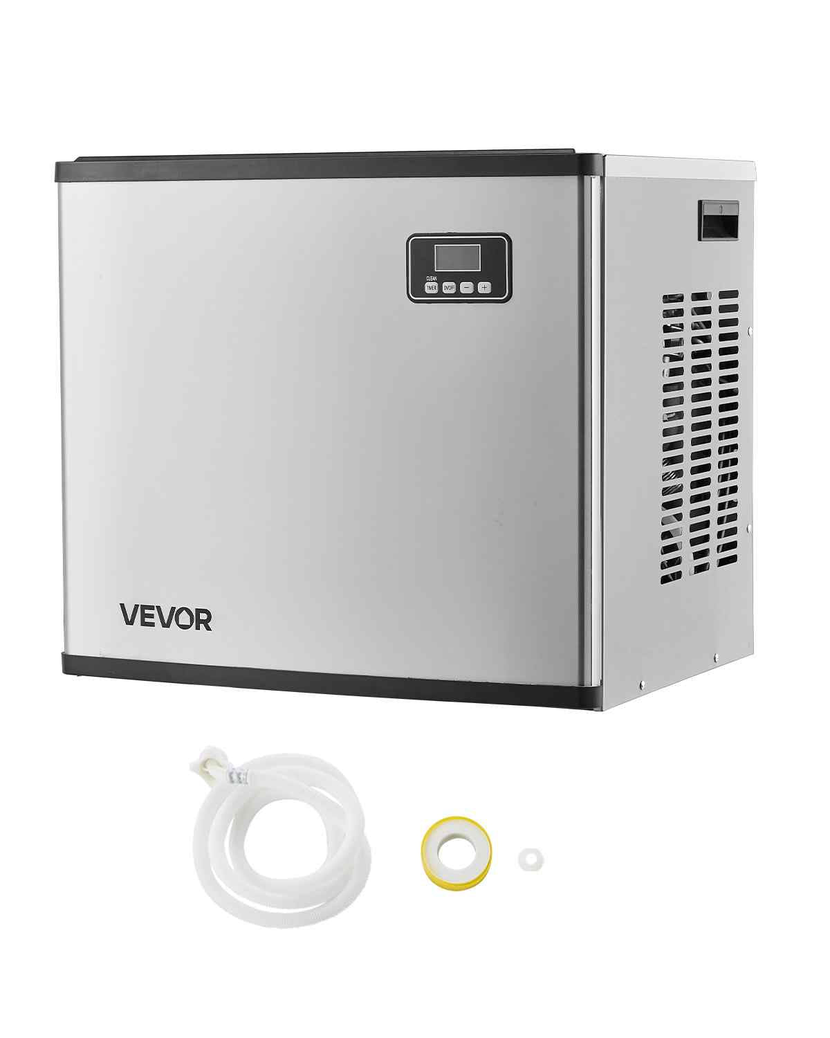 Commercial Ice Maker Machine - Head, 360 Lbs/Day Stainless Steel Ice Machine with Self-Cleaning, Scheduled Ice-Making, Adjustable Thickness, Ideal for Restaurant Bar Cafe Hotel - Head Only
