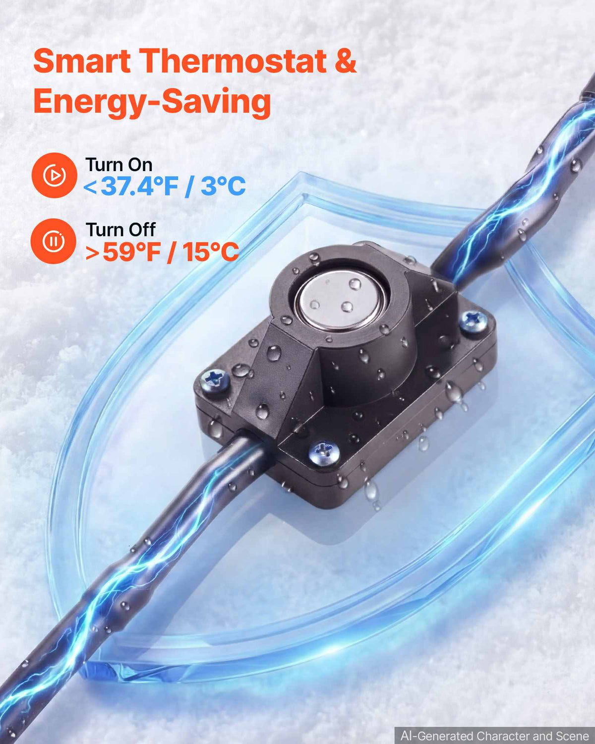 75FT Heated Water Hose for RV -45°F Anti Freeze Drinking Water Hose, 1/2" ID, Smooth Surface, with Leakage Protection GFCI, Built-in Thermostat, Freeze & Leak-Proof, Lead and BPA Free for RVs