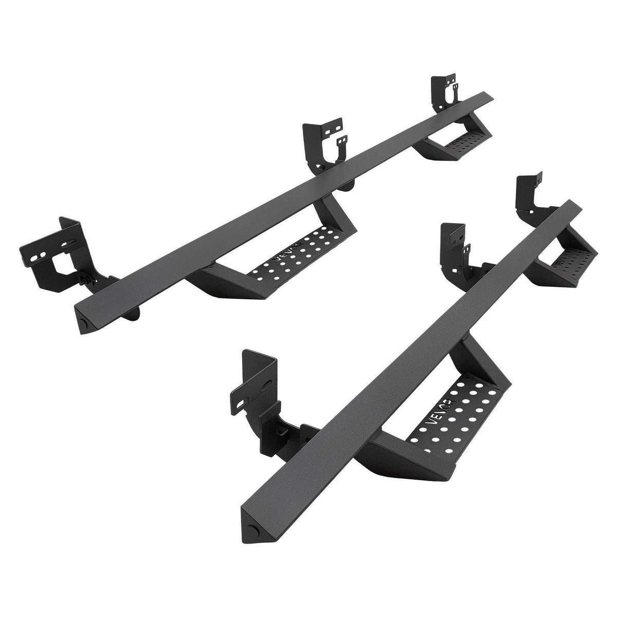 Running Boards, 4 Inches Side Steps Compatible with 2009-2018 Dodge Ram 1500 (Including 19-24 Classic), 2010-2024 Dodge Ram 2500/3500 Crew Cab, Black Carbon Steel Nerf Bars, 550 lbs Capacity