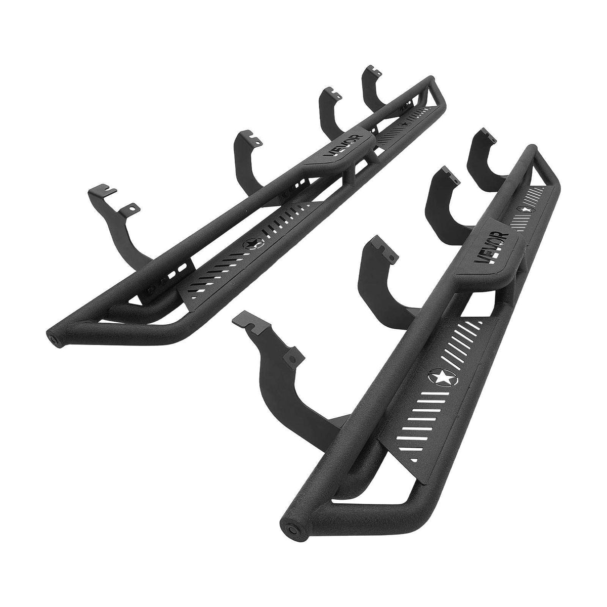 Running Boards, 6 Inches Side Steps Compatible with 2022-2025 Toyota Tundra CrewMax Cab, Black Carbon Steel Nerf Bars, 550 lbs Load Capacity, Wide Non-Slip Hollow Surface with Rustproof Coating
