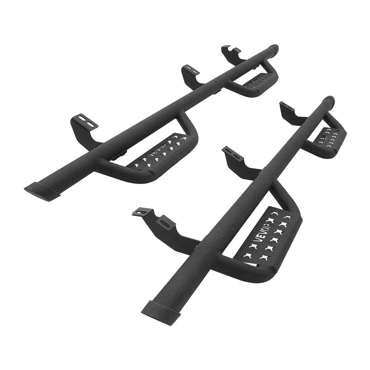 Running Boards, 4 Inches Side Steps Compatible with 2024-2025 Toyota Tacoma Double Cab, Black Carbon Steel Nerf Bars, 550 lbs Load Capacity, Wide Non-Slip Hollow Surface with Rustproof Coating