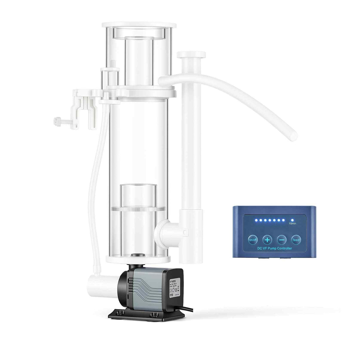 Protein Skimmer for 30-80 Gal Saltwater Aquarium Hang On with DC Pump, Protein Skimmer with DC Pinwheel Pump, Adjustable Control, for 30-80 Gal Medium Saltwater Aquariums & Reef Tank Fish Tank