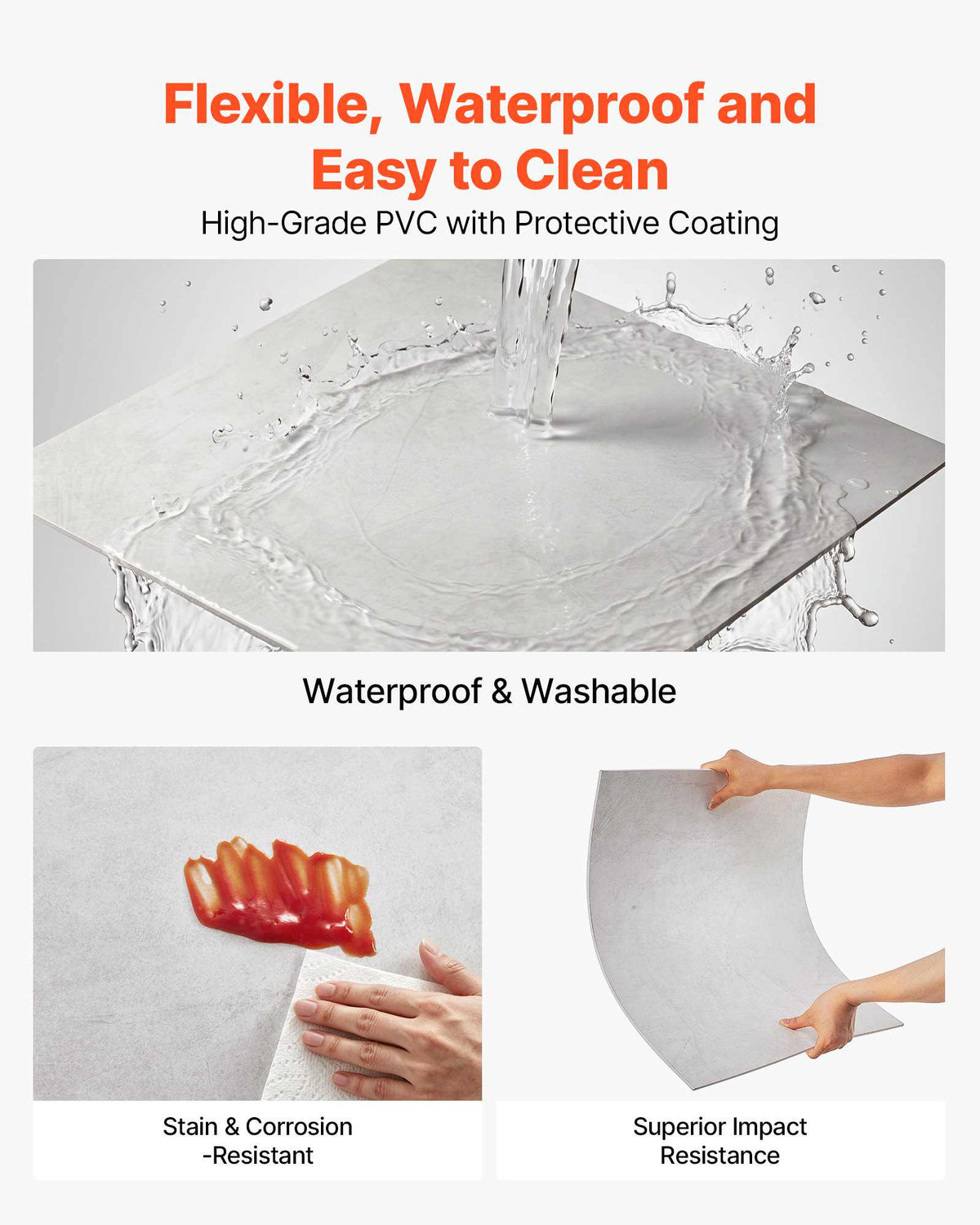 24 x 24 in PVC Ceiling Tiles 12-Pack Drop Ceiling Panels White Marble, PVC Foam Board, Grid Fit, Water-Resistant, Flexible Cut, Easy to Clean, Modern Decorative Finish for Home, Office Areas
