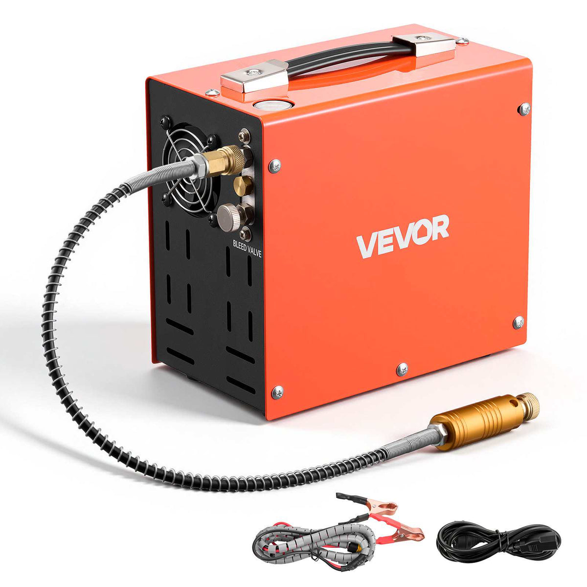 PCP Air Compressor 4500PSI PCP Airgun Compressor & External Converter, Manual Stop 350W DC12V/AC120V Portable Paintball Tank Compressors for Air Rifle, Scuba Diving Bottle