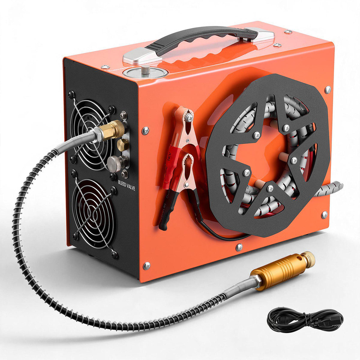 PCP Air Compressor 4500PSI PCP Airgun Compressor & Built-in Converter, Auto Stop 350W DC12V/AC120V Portable Paintball Tank Compressors for Air Rifle, Scuba Diving Bottle