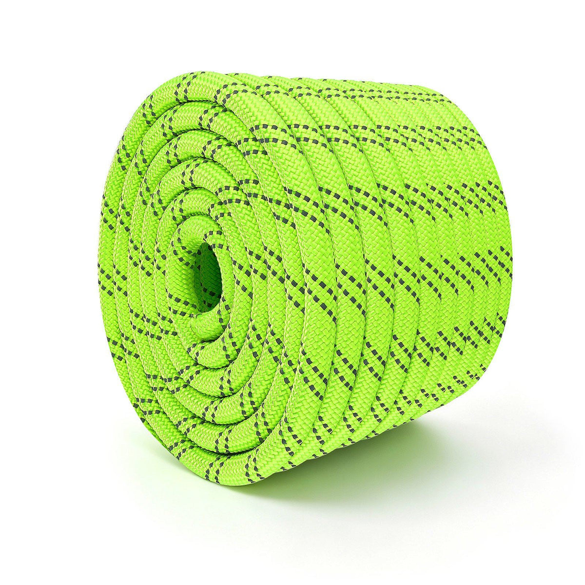 Double Braided Polyester Rope 1/2 in x 120 ft Arborist Rigging Rope, for Tree Work, Heavy Duty 11 Strands, 3700 lbs High Breaking Strength, Outdoor Climbing Towing Swing Pulling Cord, Green