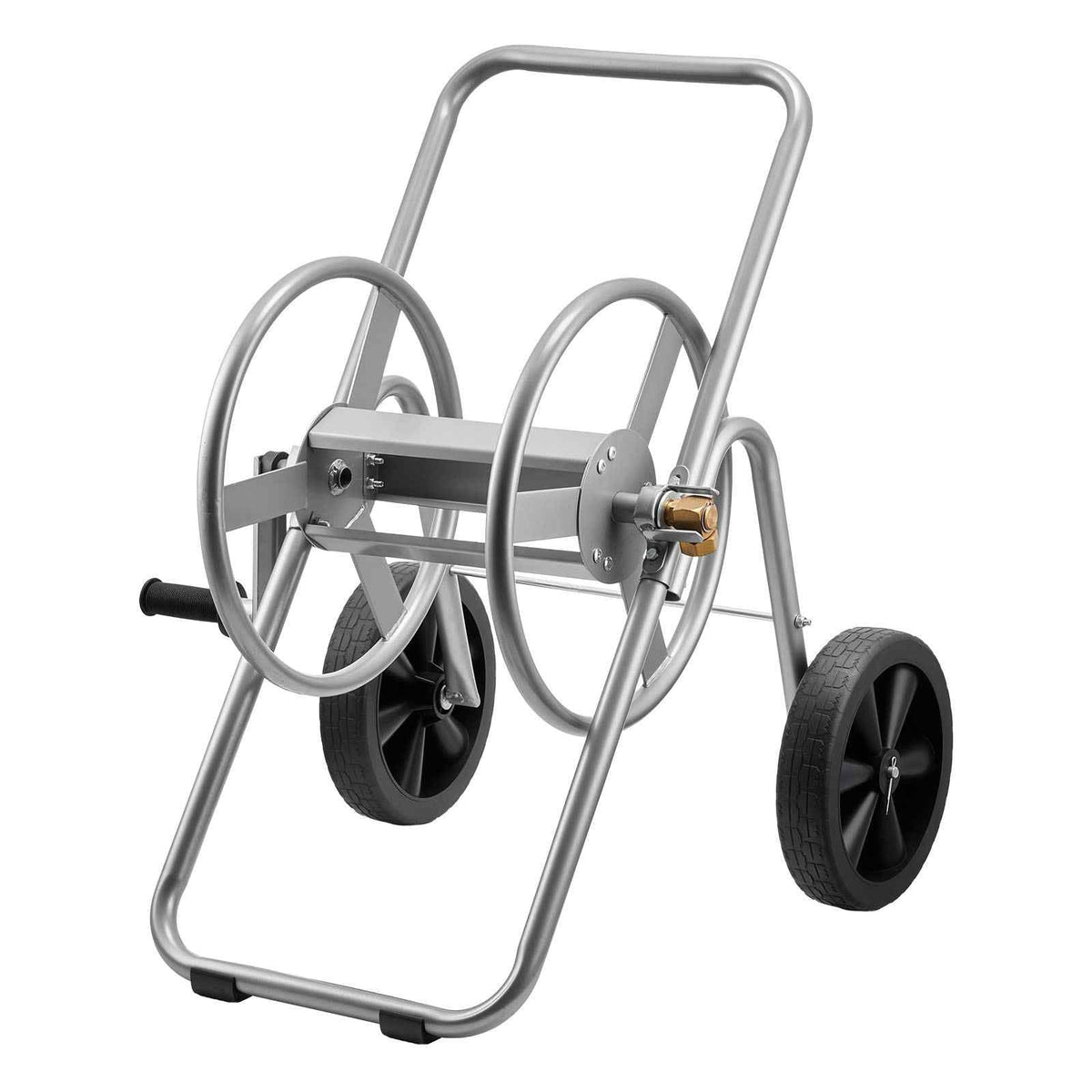 Water Hose Reel Cart, 200/300 ft High-Pressure Garden Hose Cart, Hoses Reel Carts with Two Wheels, Handle & Heavy-Duty Mesh Storage Basket, Portable Hoses Reels for Garden Watering, Car Washing