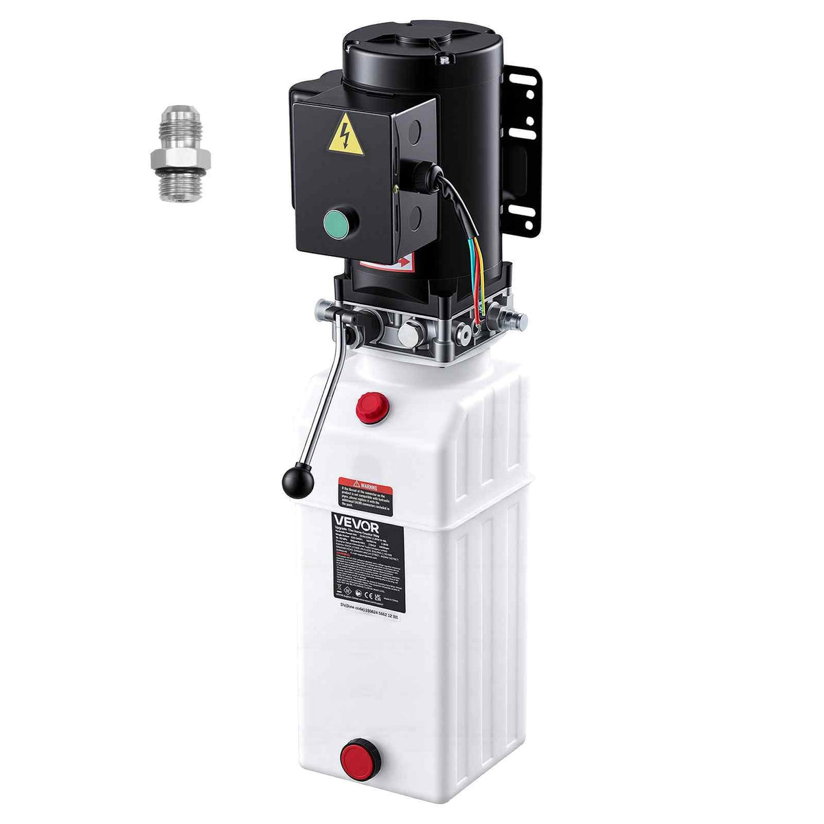 10 Quart Hydraulic Pump, 2.2KW Hydraulic Dump Trailer Pump Single Acting, 3200 PSI Max Relief Pressure, 1.7 GPM Flow Rate, AC220-240V Hydraulic Power Unit Car Lift (Vertical Installation)