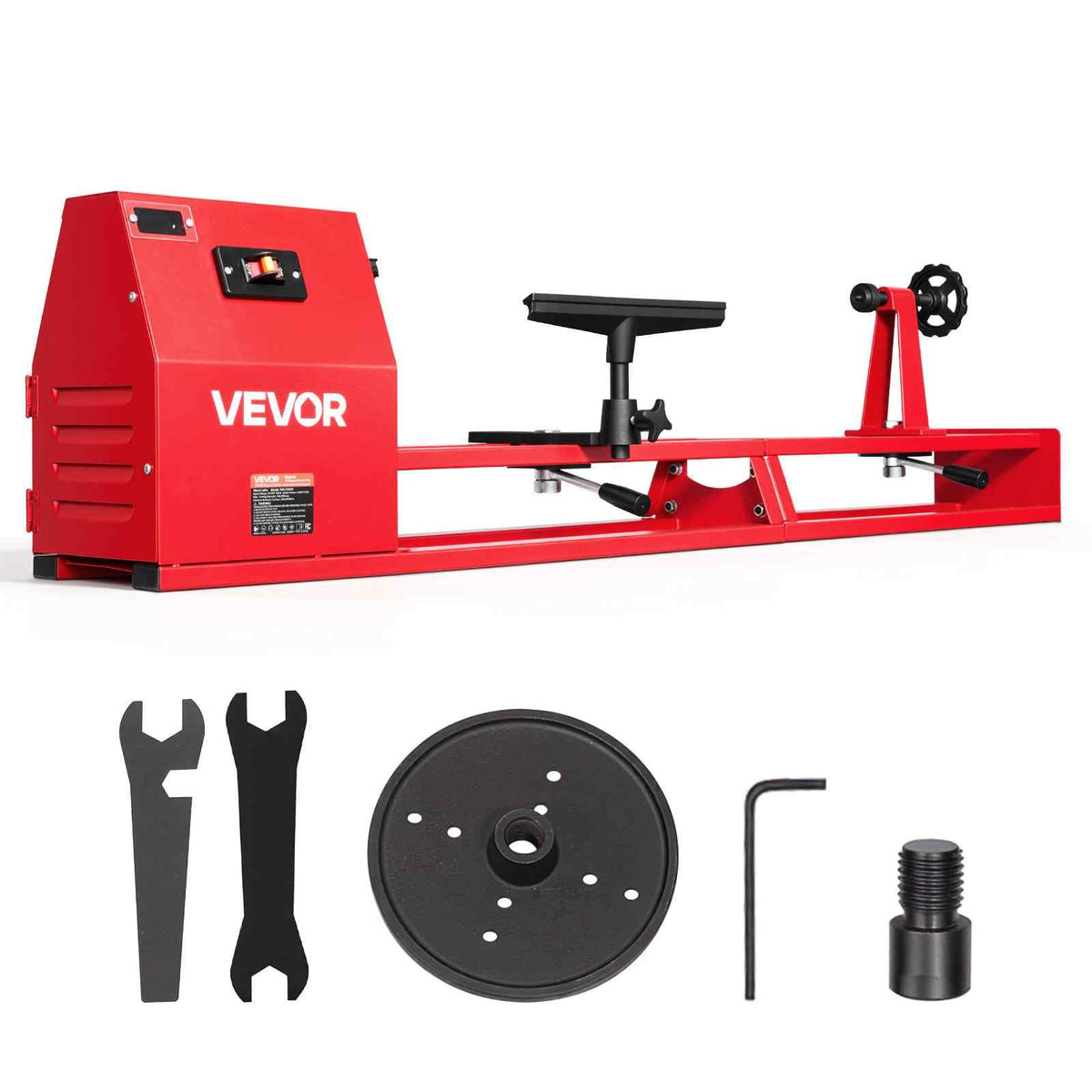Wood Lathe 1/2 HP 14" x 40" Benchtop Wood Lathe Machine 4 Speeds, 930/1500/2050/2500 RPM, with Tool Rest, Wrenches, Faceplate, Heavy Duty, for Beginner Professional Woodworking, Woodturning