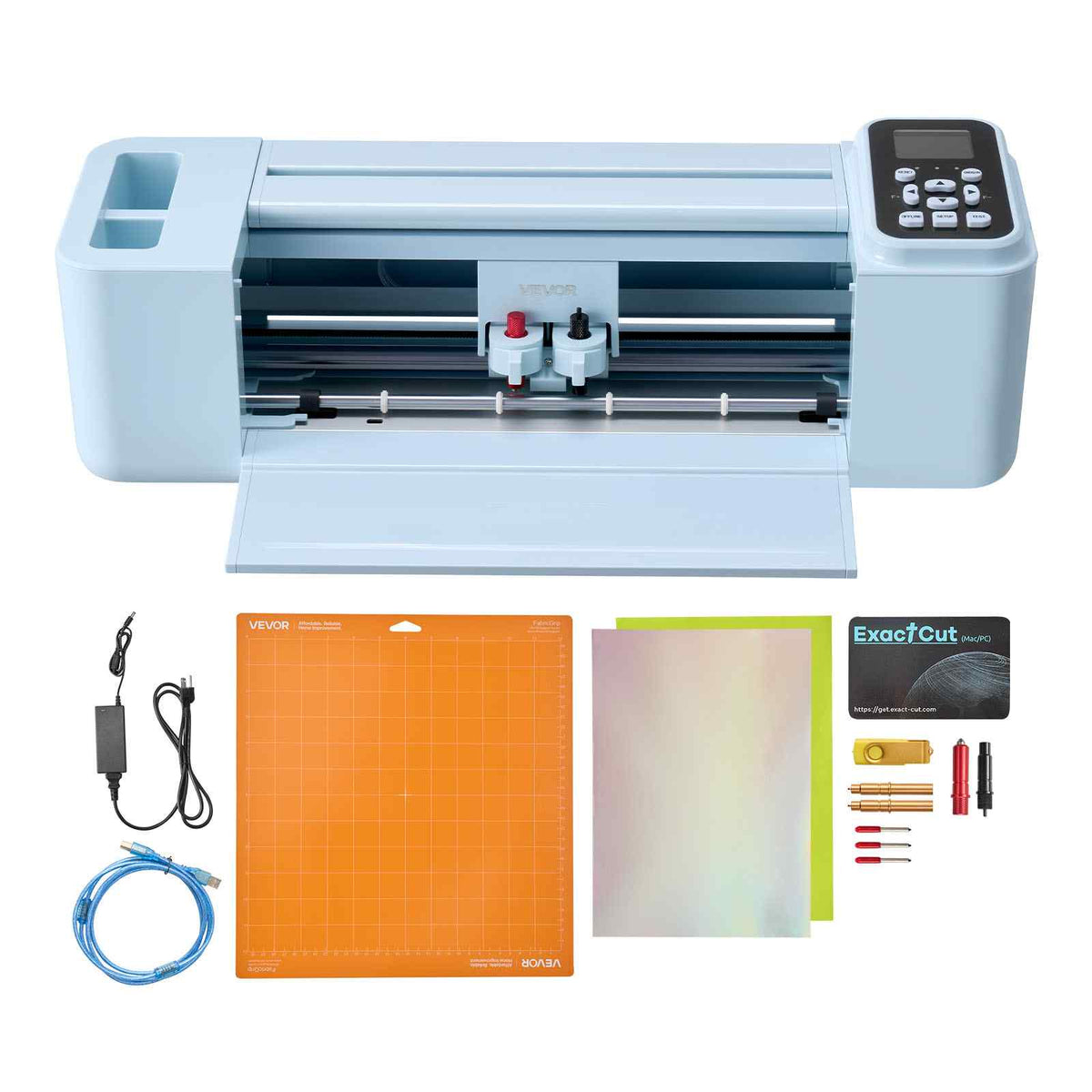 Vinyl Cutting Machine, 12 in, Button and Screen Controlled Vinyl Cutter, 20000+ Built-in Design Resources, Compatible with Mac, Windows, Android and iOS, for Creating Customized Crafts Cards