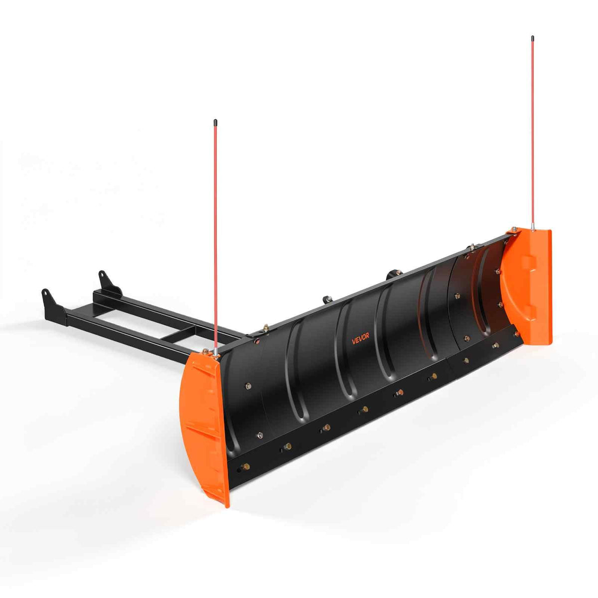 Snow Plow Kit 43 in/60 in Width Adjustable Plow Attachment Side Wings, for Most ATVs & UTVs, Height & Left-Right Adjustable, 3 Mount Options, Universal Steel ATV Scrape Blade, Efficient Clearing