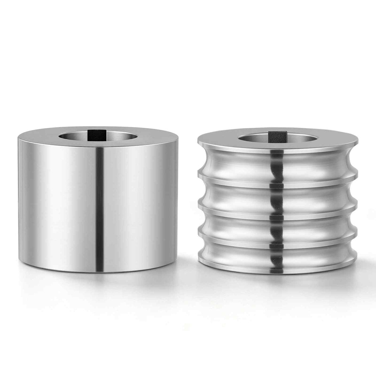 Replacement Roller for Rolling Mill 4 Sizes Grooves Metal Roller, Jewelry DIY Tool Accessory Parts, 1 Half-Round, 1 Flat, Premium Alloy Steel, for Pressing Ductile Metals, Gold, Silver, Brass