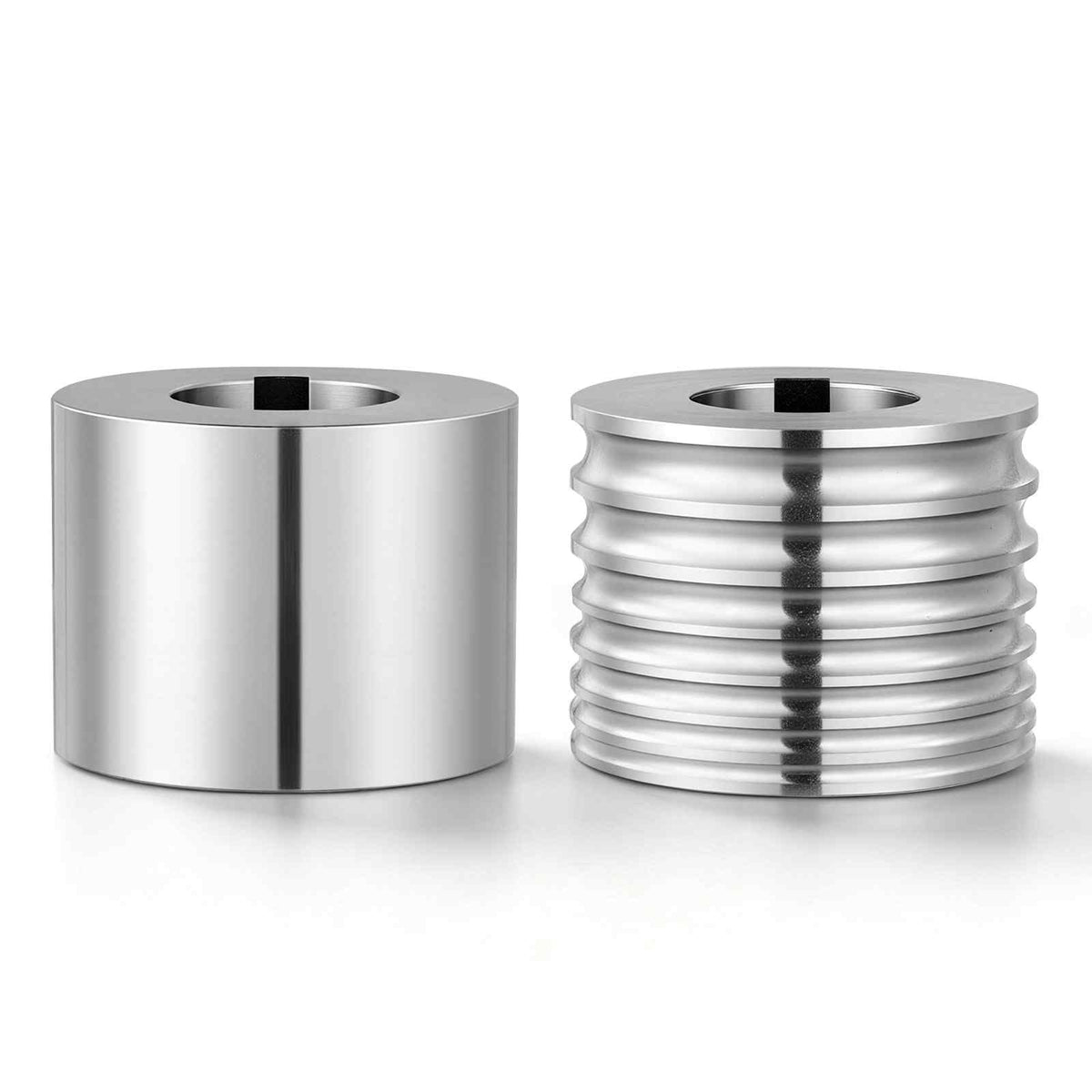 Replacement Roller for Rolling Mill 1 Half-Round & 1 Flat Roller, Jewelry DIY Tool Accessory Parts, 7 Sizes Grooves, Premium Alloy Steel, for Pressing Ductile Metals, Gold, Silver, Copper