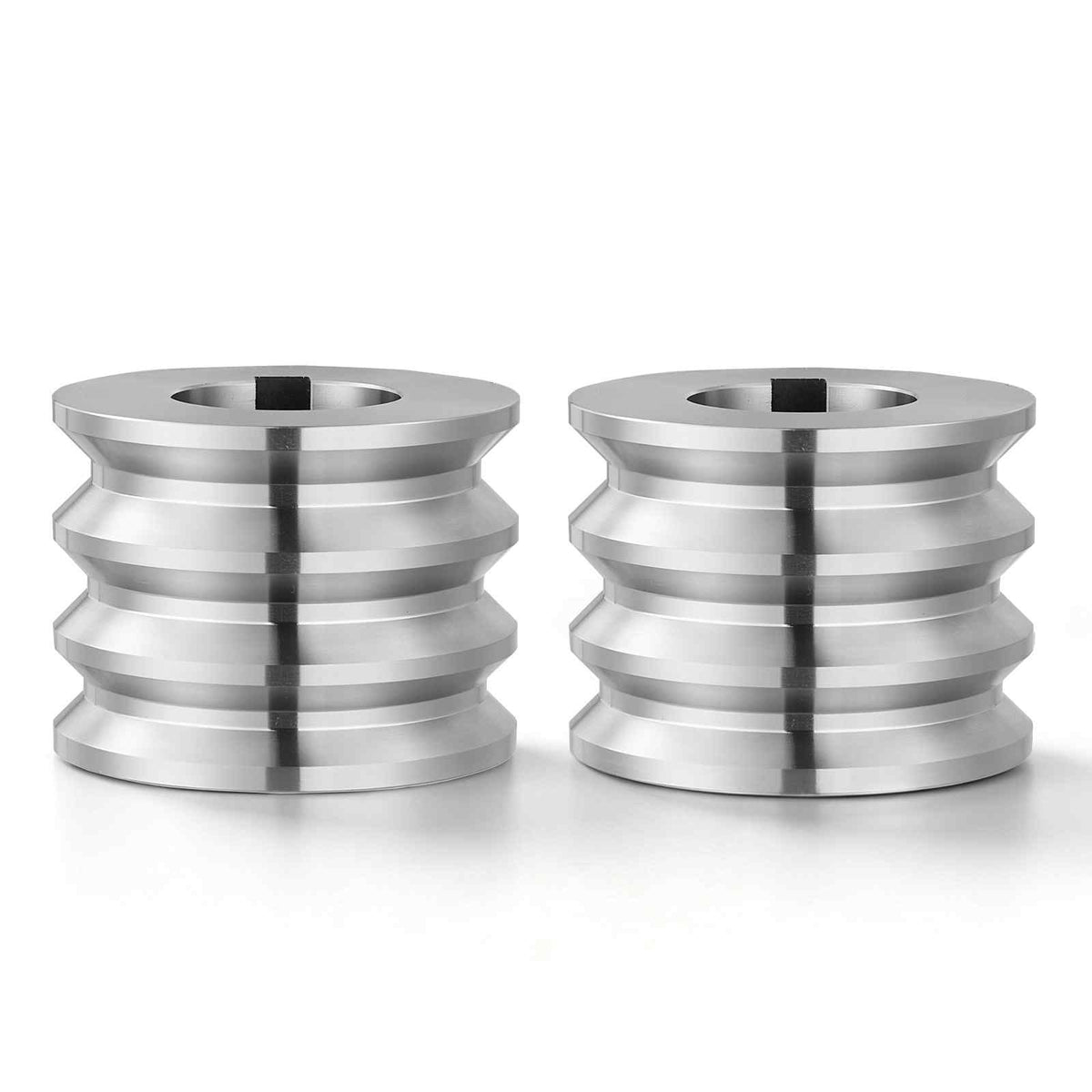 Replacement Roller for Rolling Mill 3 Sizes Grooves 2 Square Rollers, Jewelry DIY Tool Accessory Parts, Premium Alloy Steel, Easy Installation, for Pressing Ductile Metals, Gold, Silver, Brass