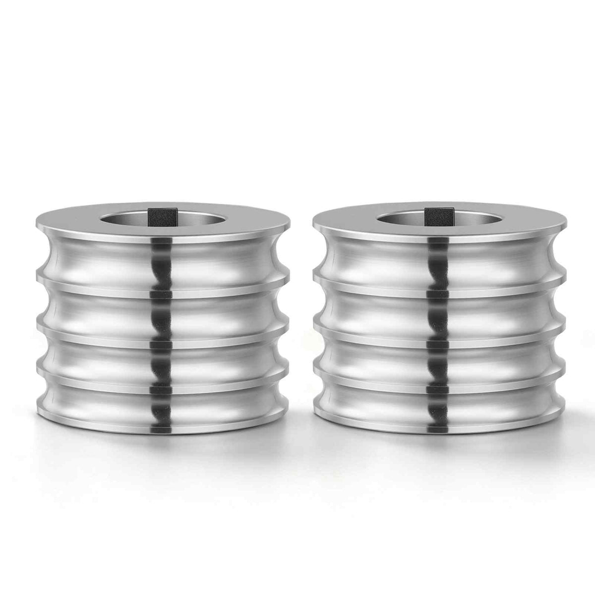 Replacement Roller for Rolling Mill 4 Sizes Grooves 2 Round Rollers, Jewelry DIY Tool Accessory Parts, Premium Alloy Steel, Easy Installation, for Pressing Ductile Metals, Gold, Silver, Brass
