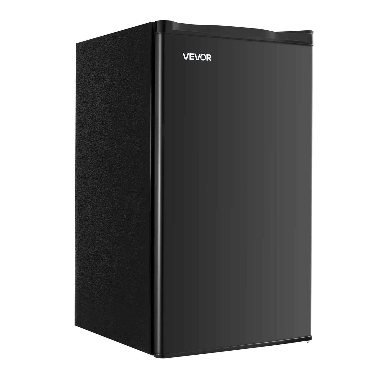 Mini Fridge, 3.2 Cu.Ft, Single Door Compact Refrigerator, Adjustable Temperature, Glass Shelf, Energy Efficient Small Refrigerator, Reversible Door, Low Noise, for Bedroom Dorm Office, Black