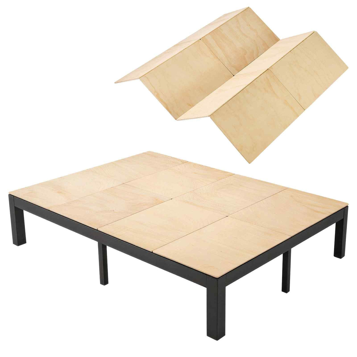Bunkie Board, Queen Size 76.8 x 58.3 in, Foldable Bed Board Under Mattress with Nylon Webbing, Plywood, Rounded Edges, Anti-Sag Design for Metal Frames, Sleeper Sofas, Platform and Bunk Beds