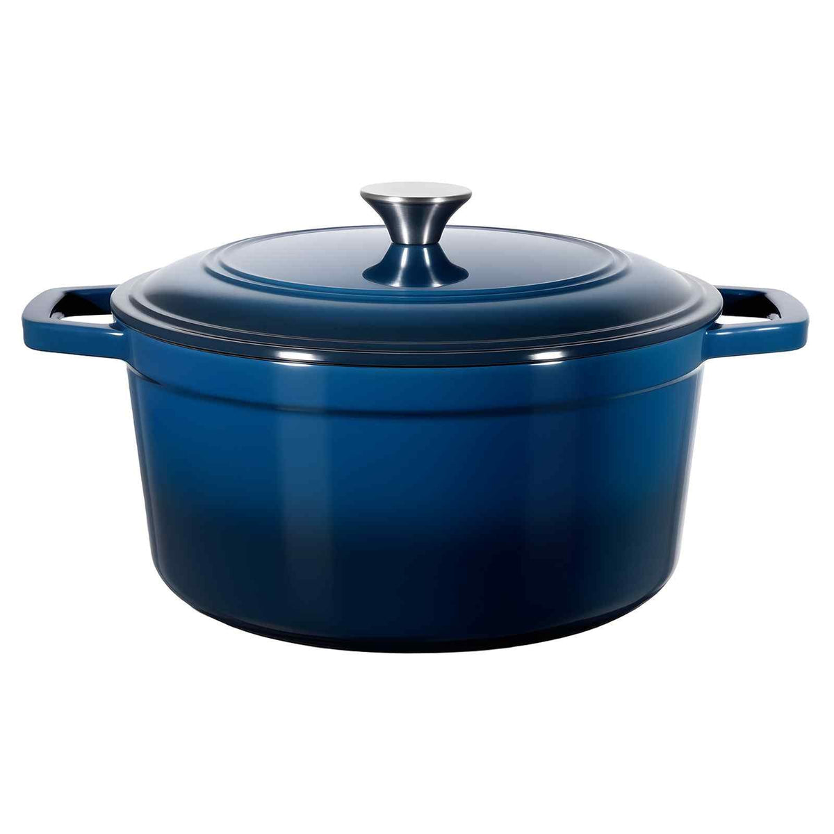 Enameled Cast Iron Dutch Oven, 6 Quart Pot with Lid and Dual Handles, Heavy-Duty Durable Cookware Pan, Oven Induction Compatible up to 500℉, for Braising, Stews, Roasting, Bread Baking, Blue